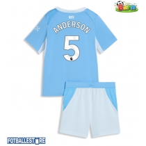 Manchester City Elliot Anderson #5 Hjemmedraktsett Barn 2026-27 Kortermet (+ Korte bukser)